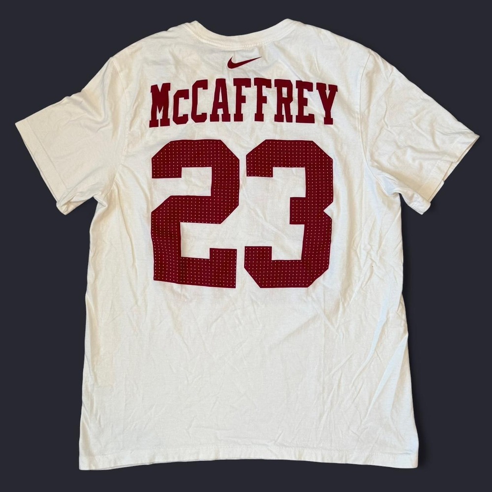 Nike San Francisco 49ers Christian McCaffrey Jersey Tee Adult Size Large NFL SF